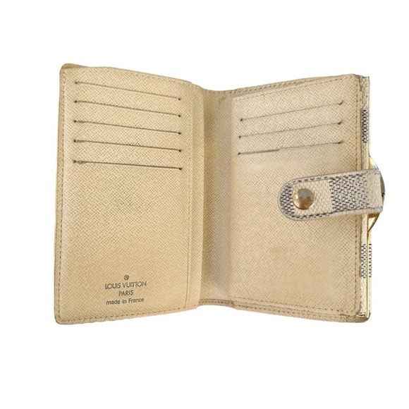 Louis Vuitton Damier Azur Kisslock Wallet, Dustbag, & Shopping Bag Authentic - Picture 7 of 16